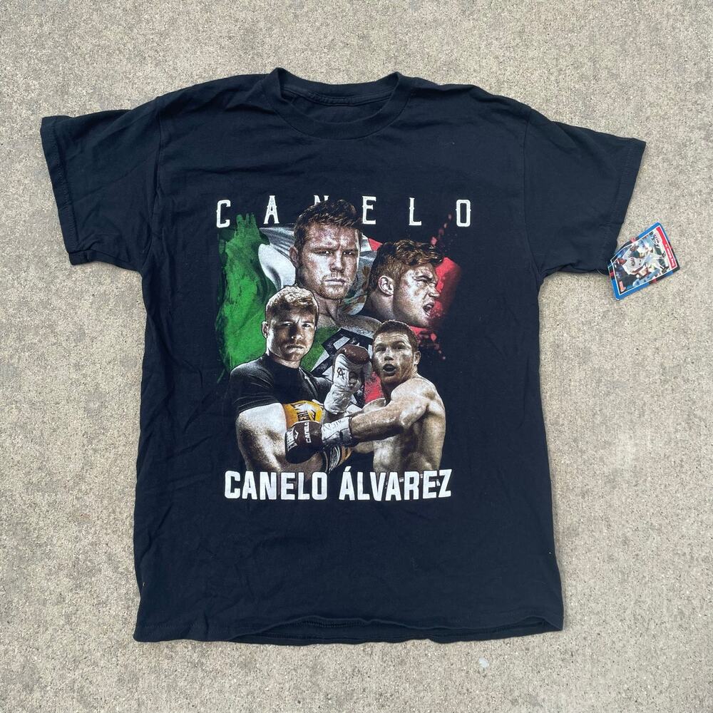 Canelo Alvarez T Shirt Boxing Tee Double Sided Black Mens Small